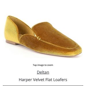 DELTAN HARPER VELVET FLATS NEW